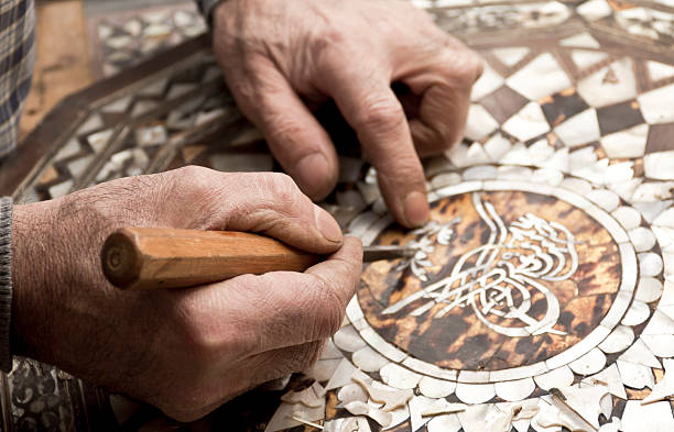 "Repairing an antique furniture part, 19th century Ottoman Empire age." Pietra Artisan Studio