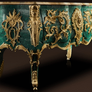 Royal Luxury gold plated malachite chest cabinet