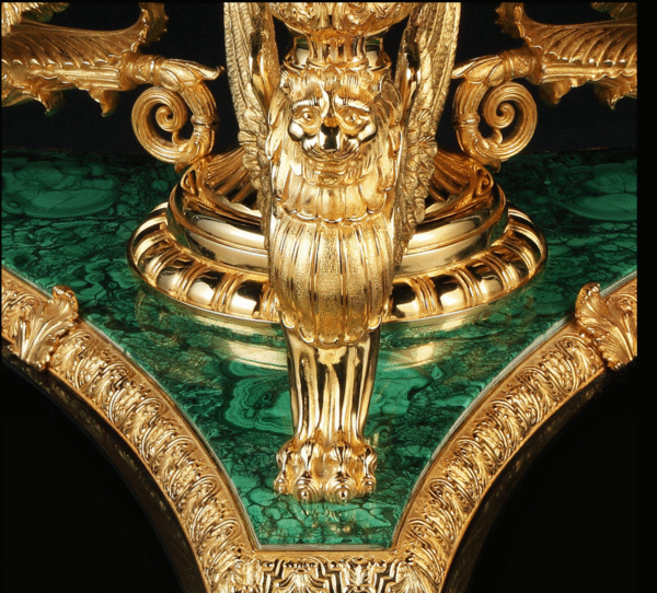 Royal Luxury Malachite Round Dining Table - Image 4