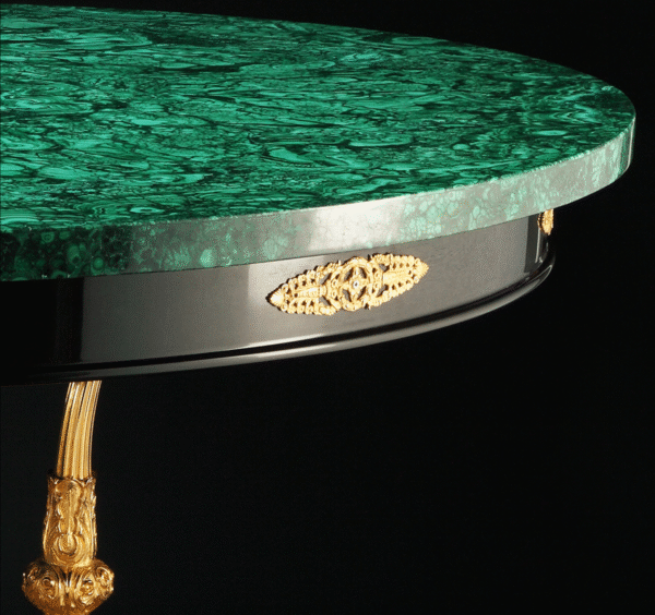 Royal Luxury Malachite Round Dining Table - Image 8