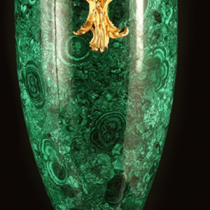 Royal Luxury Gold Malachite Tall Vase