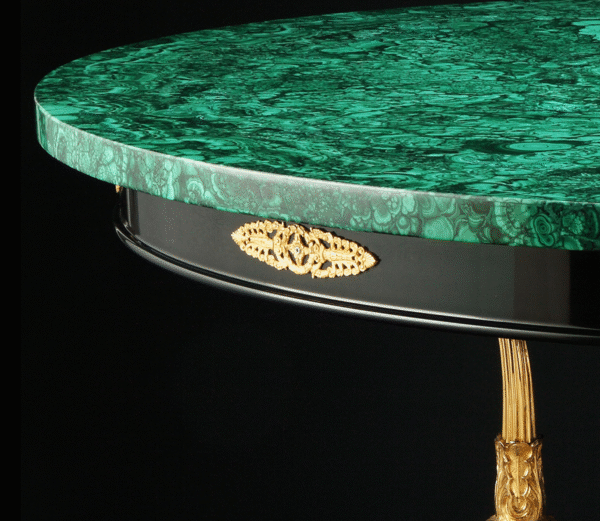 Royal Luxury Malachite Round Dining Table - Image 2