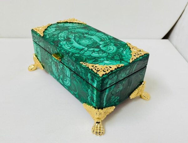Luxury Malachite Jewellery Box